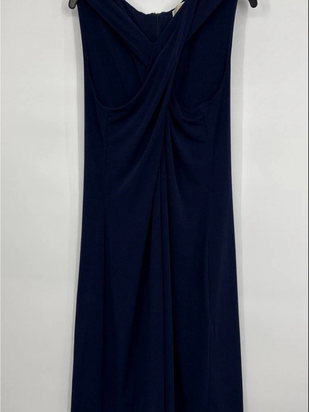 Michael Kors Navy Draped Maxi Dress